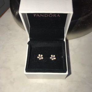 Pandora Flower Earrings